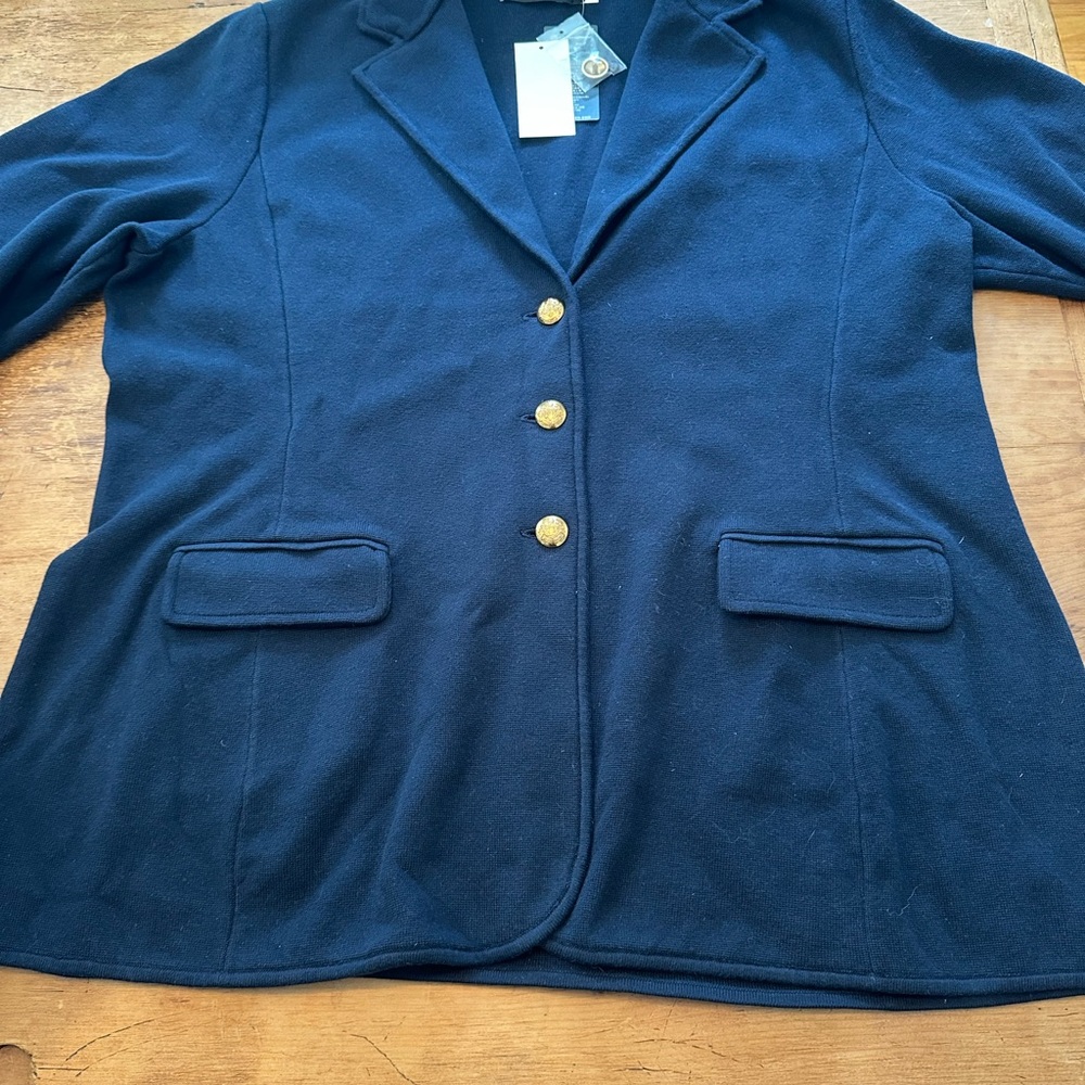 NWT Ralph Lauren Navy Blazer with Gold Buttons